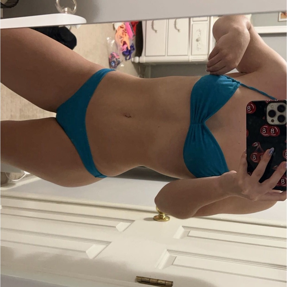triangl blue sparkle bikini